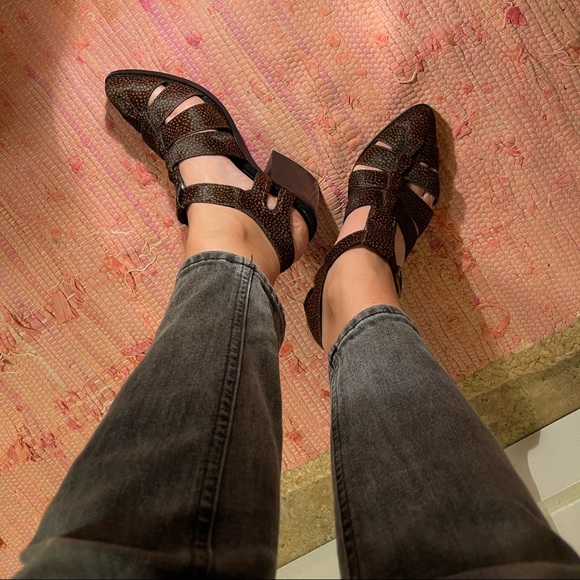 Jeffrey Campbell Angora-F Calf Hair Heeled Sandals Size 7.5 - Picture 3 of 8